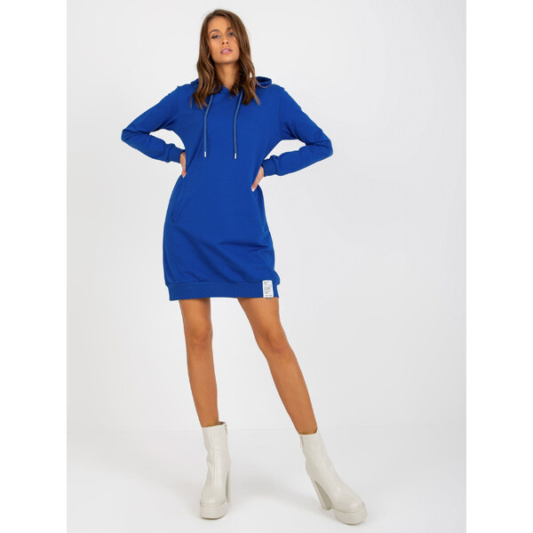 RELEVANCE Tmavomodré mikinové šaty s vreckami RV-TU-8356.90-dark blue 57952050