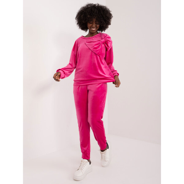 ITALY MODA Tmavoružová súprava s mašľou -DHJ-KMPL-8831.14X-fuksjowy 57954760