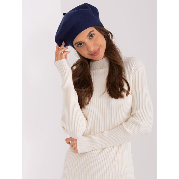 ITALY MODA Tmavomodrý štýlový baret AT-SK-231305.85P-dark blue 66148921