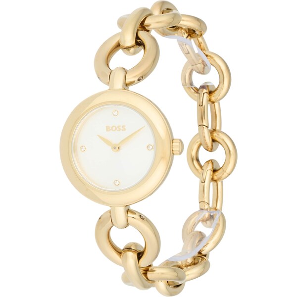 BOSS Analógové hodinky LIVE zlatá / priehľadná / biela 62962044
