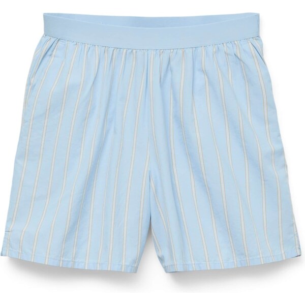 VERO MODA Nohavice VMCharlotte tmavobéžová / svetlomodrá / biela 63162108