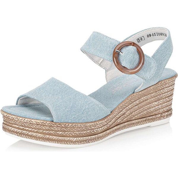 Dámske sandále RIEKER 68763-10 modrá S5 62962624