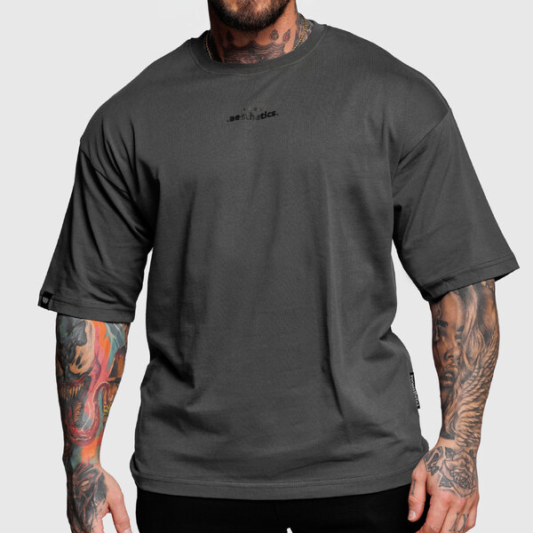 Oversize tričko Iron Aesthetics Major, sivé 59481932