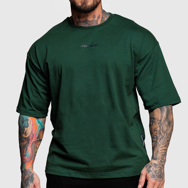 Oversize tričko Iron Aesthetics Major, zelené 59481934