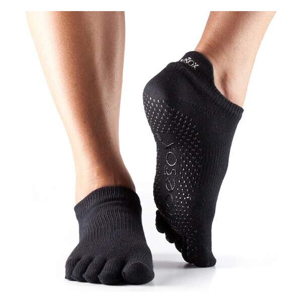 LOW RISE prstové členkové ponožky ToeSox - BLACK čierna XS 1 pár 62967392
