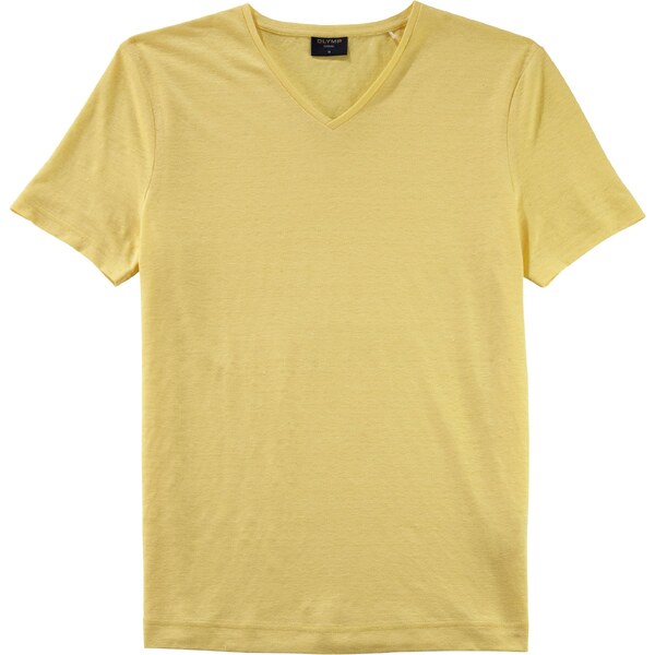 Pánske žlté ľanové tričko OLYMP 62971771