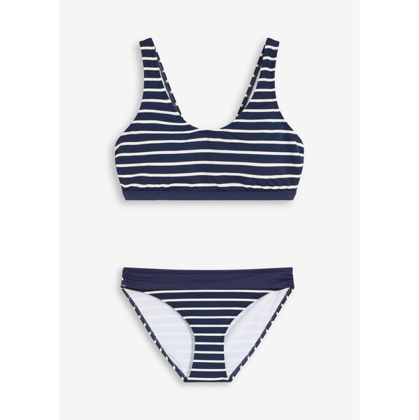 bonprix Bikiny bustier (2-dielne), farba modrá 62972069