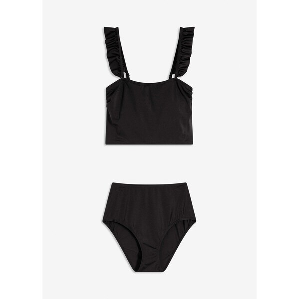 bonprix Bikiny bustier (2-dielne), mierne lesklé, farba čierna 62972224