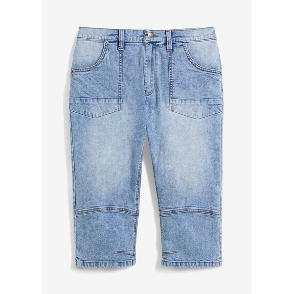 bonprix ¾ džínsy, Regular Fit, rovné, farba modrá 62972303