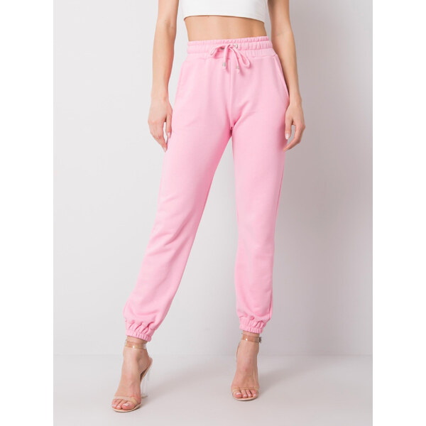 RUE PARIS Ružové dámske tepláky RV-DR-6120.03P-pink 57948120