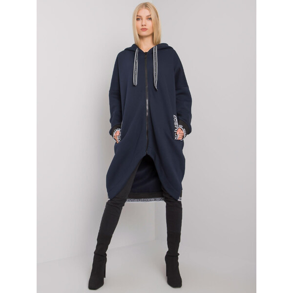 RELEVANCE Tmavo modrá dámska dlhá mikina na zips RV-BL-6832.10-dark 57948334