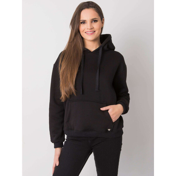 BASIC FEEL GOOD Čierna dámska mikina s kapucňou RV-BL-7306.41-black 29265501