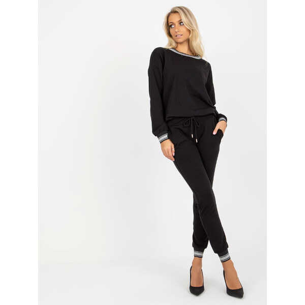 RELEVANCE Čierna tepláková súprava RV-KMPL-8365.24P-black 57950941