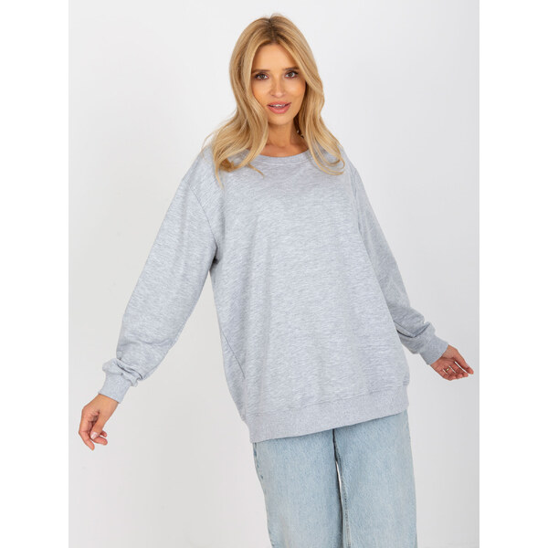 Svetlosivá basic mikina VI-BL-094.03P-grey 36746693