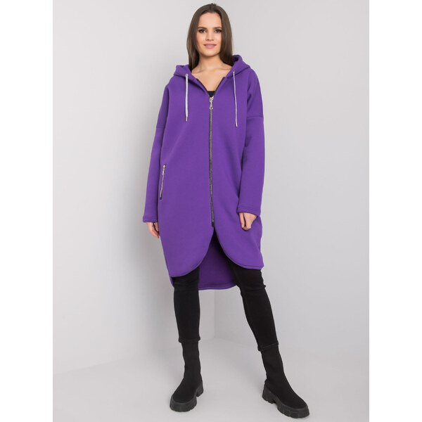 RELEVANCE Fialová dámska dlhá mikina na zips RV-BL-5775.17X-purple 57951024
