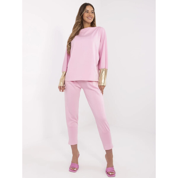ITALY MODA Ružová dámska súprava so zlatými vsadkami DHJ-KMPL-9311.97 66149508
