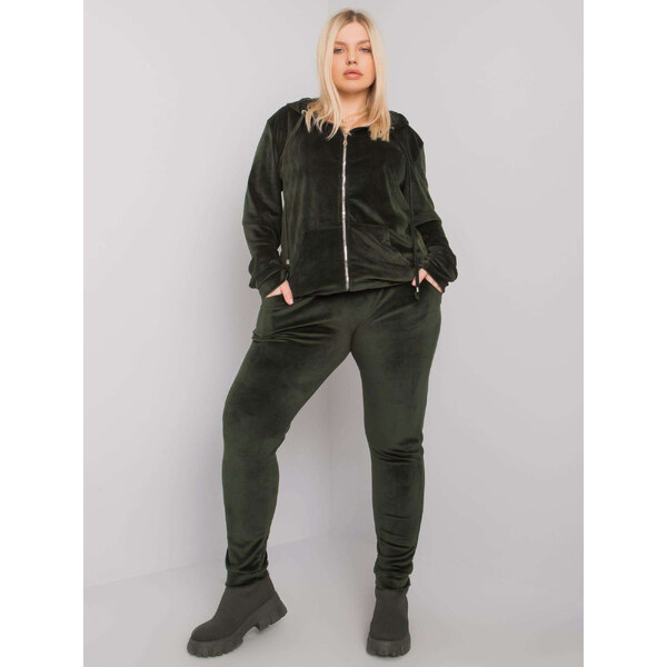 RELEVANCE Khaki zamatová tepláková súprava RV-KMPL-5961.18X-khaki 57950724