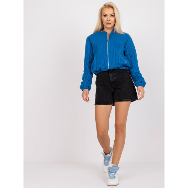 RUE PARIS Modrý prešívaný bomber Haiti -RV-KR-006.16-blue 57949539