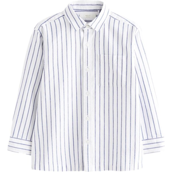 Next Košeľa námornícka modrá / šedobiela 62977898
