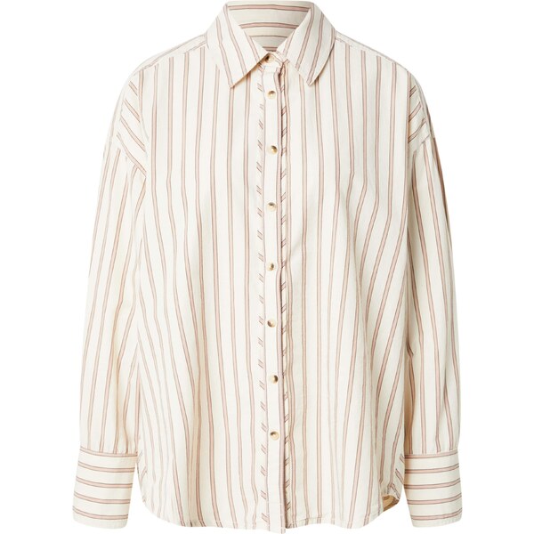 Free People Blúzka slonová kosť / tmavomodrá / brokátová 63167013