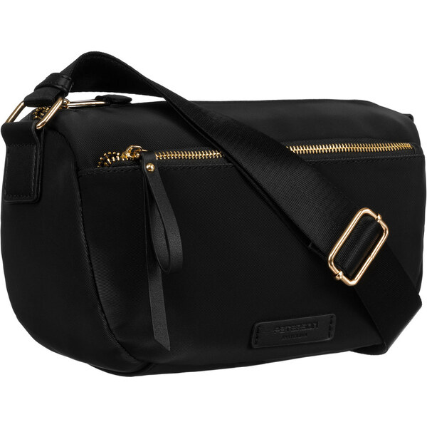 Czarna, nylonowa torebka z paskiem na ramię - Peterson 62980338