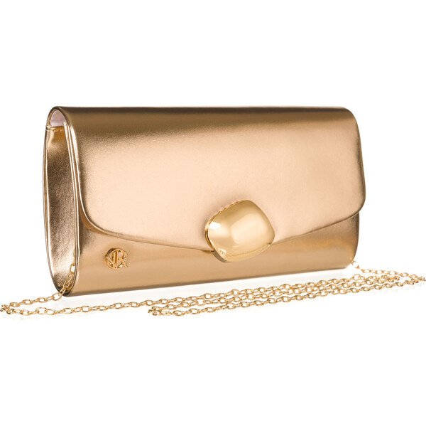 Elegantná zlatá dámska listová kabelka z ekologickej kože Rovicky 62980380