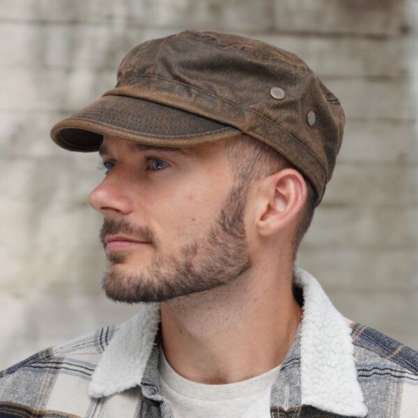 KRUMLOVANKA Hnedá šiltovka z ekokože - bavlna Fa-42725 62984880