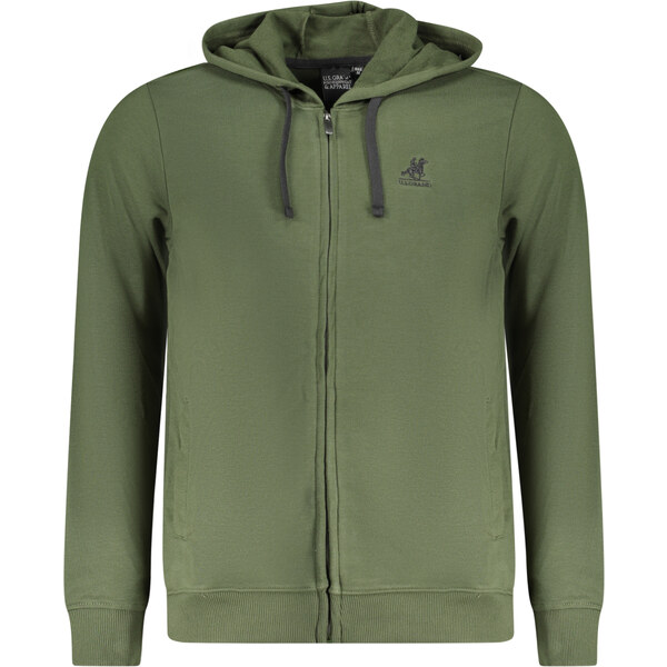 U.S. GRAND Pánska zelená mikina na zips s kapucňou 64702911