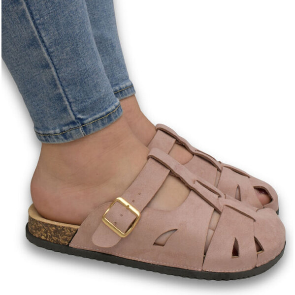 SS Dámske svetloružové šľapky MIRA 62984947