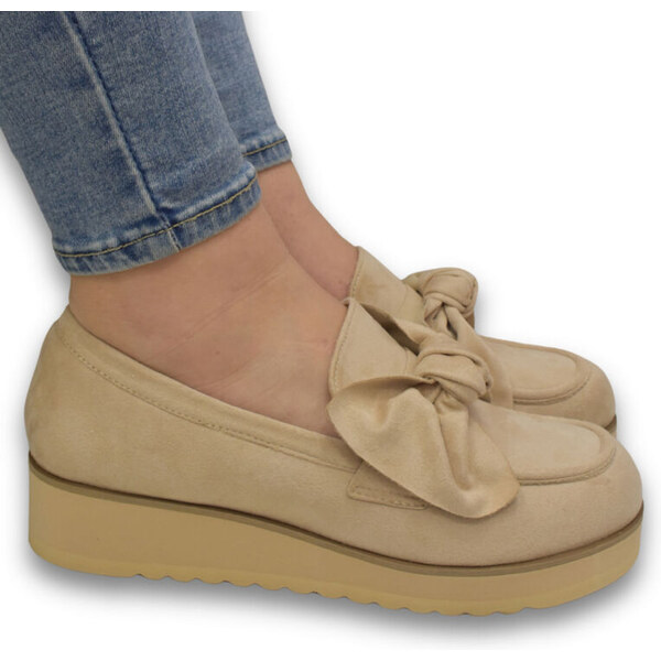 JOHN-C Dámske béžové mokasíny IVETT 62984951