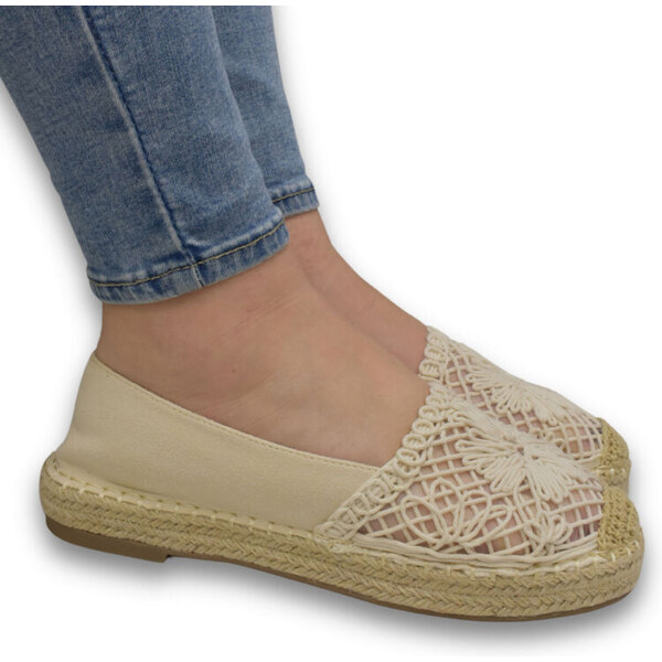 JOHN-C Dámske béžové espadrilky LINDA 62984954