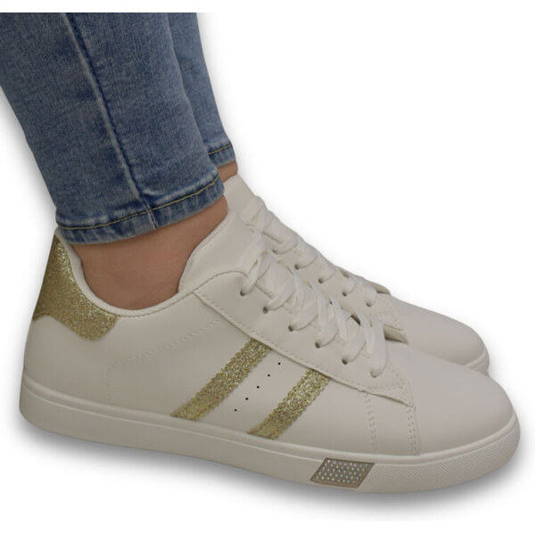 SS Dámske bielo-zlaté tenisky VIVIEN 62984959