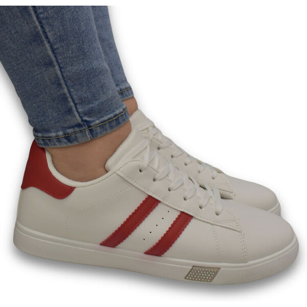 SS Dámske bielo-červené tenisky VIVIEN 62984958