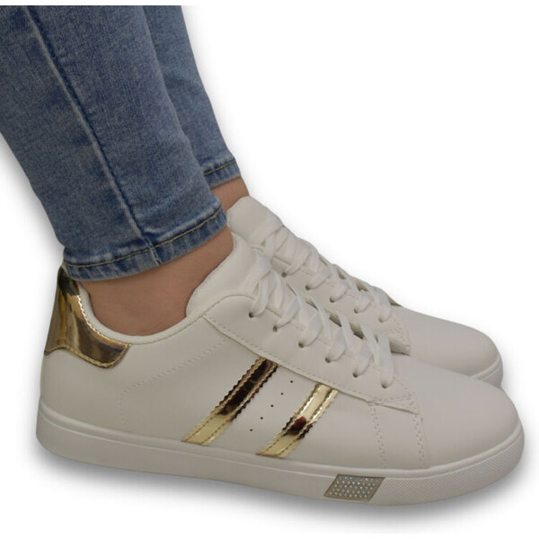 SS Dámske bielo-zlaté tenisky VIVIEN 62984960