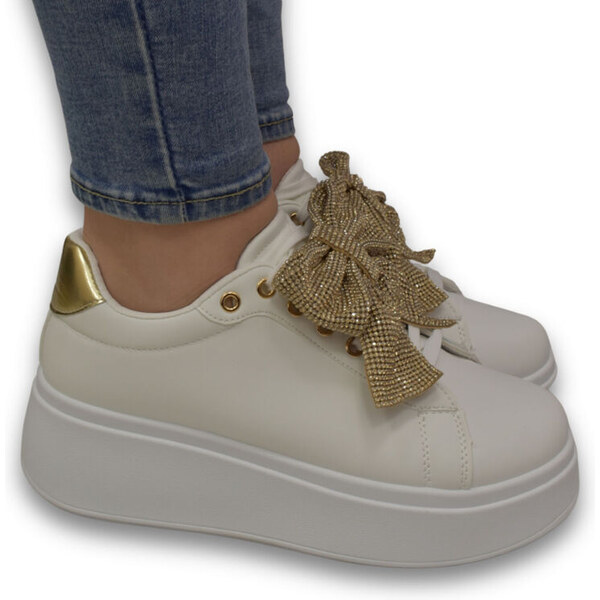 SS Dámske bielo-zlaté tenisky DIADORA 62984964