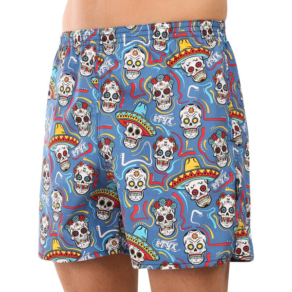 Pánske domáci trenky s vreckami Styx lebky (D1856) 62985195