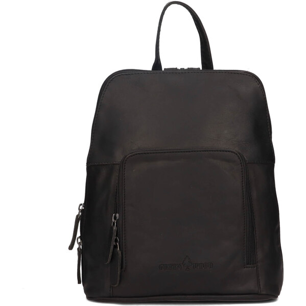 Vintage dámsky kožený batoh Greenwood Anites - čierna 62988745