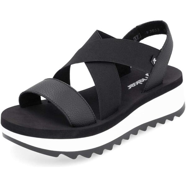 Dámske sandále RIEKER W3053-00 čierna S5 62988587