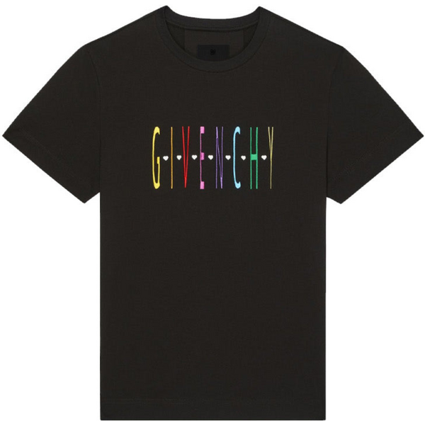 GIVENCHY Colorful Logo Black tričko 62989914