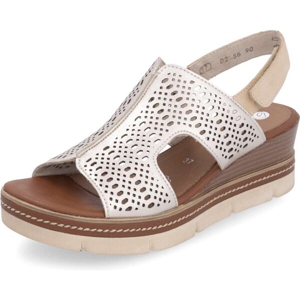 RIEKER Dámske sandále REMONTE D2L56-90 béžová S5 62990048