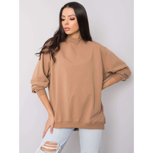 BASIC Béžová oversized mikina RV-BL-5185.73P-beige 20634538