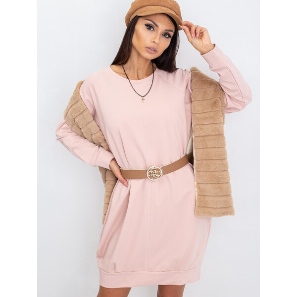 BASIC Dámske ružové šaty RV-TU-5184.93P-pink 22675141