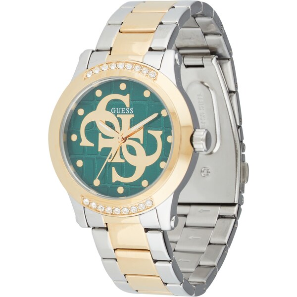 GUESS Analógové hodinky TREND smaragdová / čierna / strieborná / 63067973