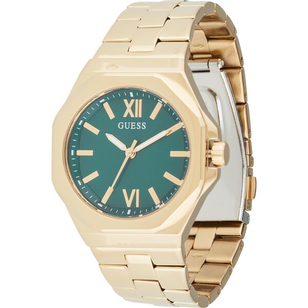 GUESS Analógové hodinky DRESS zlatá / smaragdová 63067978