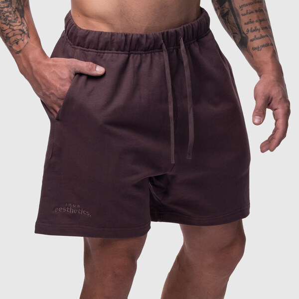 Pánske bavlnené šortky Iron Aesthetics Ambition, fialové 62630154