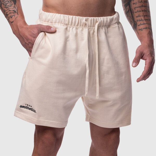Pánske bavlnené šortky Iron Aesthetics Ambition, béžové 62630155