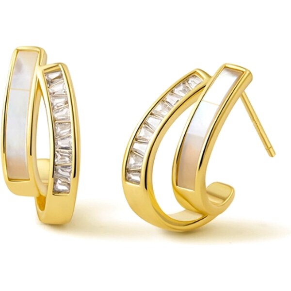 SWAROVSKI Elements Swarovski e. zlaté polkruhy s perleťou Sirens Arc 63005527