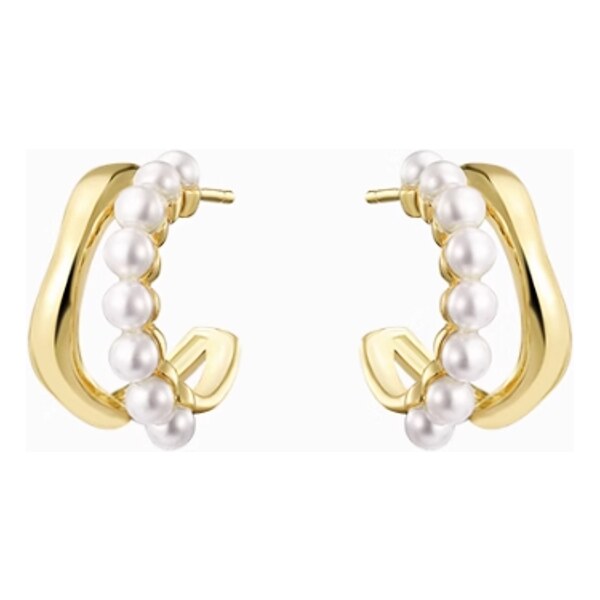 SWAROVSKI Elements Swarovski e. zlaté polkruhy s perlami Pearl Cascade 63005528