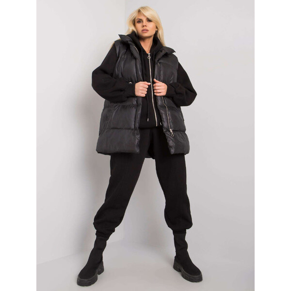 BASIC Čierna tepláková súprava s vestou -em-KMPL-540.24X-black 27189691