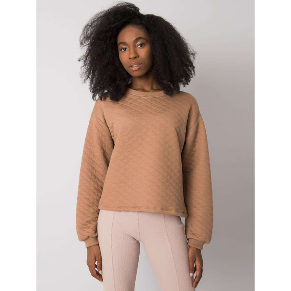 BASIC FEEL GOOD Svetlohnedá dámska prešívaná mikina RV-BL-7446.99 29265557